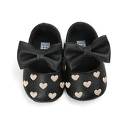 Mocassins pour bébé en cuir synthétique - Chaussures de berceau à franges et nœud
