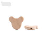 Lot de 10 perles en bois en forme d'étoile – Perles de dentition en hêtre naturel pour bébé | Sans BPA, à mâcher, pour loisirs créatifs