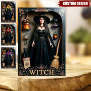 Magical Witch Personalized Acrylic Plaque – Custom Name, Hair Style & Skin Tone