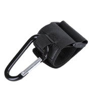 Crochets universels pour poussette (lot de 2), clips premium pour poussette avec mousqueton et sangle en cuir, grande capacité de charge pour organiseur de poussette adapté aux sacs de courses et à couches