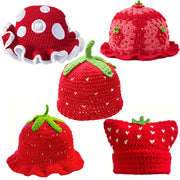 Strawberry Crochet Bucket Hat – Playful Pattern & Cozy Winter Style