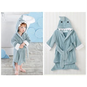 Kids Hooded Bathrobe – Soft Cotton Cartoon Bath Towel