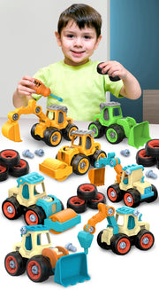 Excavatrice démontable : ensemble de jouets éducatifs pour garçons