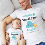 Première fête des pères : tenue assortie pour papa et bébé