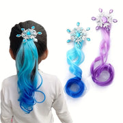 Kids Colorful Braided Hair Wig – Gradient Curls & Dress-Up Fun