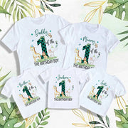 T-shirts d'anniversaire pour garçons de la famille Jungle