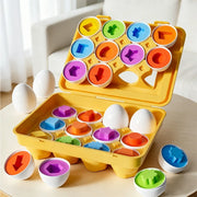 Montessori Matching Egg Puzzle – Color & Shape Learning Toy