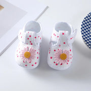 Chaussures bébé fille à semelle souple et nœud fleuri - 1Lovebaby
