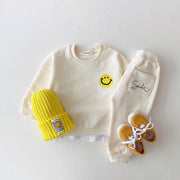 Adorable ensemble de survêtement pour bébé à imprimé smiley