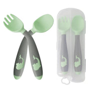 Ensemble d'ustensiles en silicone pour bébé : cuillères d'apprentissage pour enfants