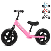 Draisienne pour enfants de 2, 3, 4 ans - Vélo léger sans pédales pour enfants de 3 à 6 ans avec guidon réglable (bleu/rose/rouge/noir)