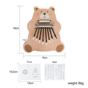 Bear Kalimba – 8-Key Mini Thumb Piano Montessori Musical Toy for Kids & Beginners