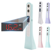 Digital measuring device with multiple color options on a white background