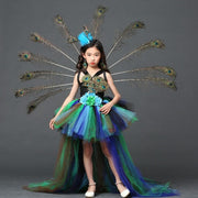 Peacock Flower Party Tutu Dress