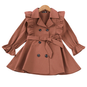Sashed Long Sleeve Fashion Trench Coat