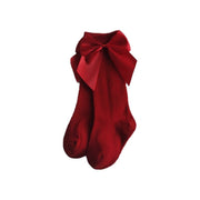 Chaussette longue jusqu'aux genoux avec gros nœud