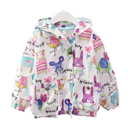 Animal Cartoon Graffiti Windbreaker Hoodie Jacket