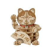 Puzzle 3D en bois | Plutus Cat | Cadeau pour enfants, adolescents et adultes
