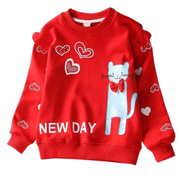 New Day Cat Toon Design Sweater