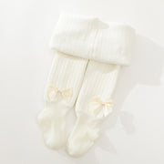 Collants mignons en coton avec nœud papillon pour filles