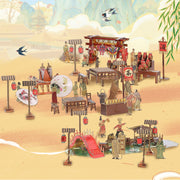 Puzzle 3D en métal | Décor de la dynastie Tang | Jouets éducatifs