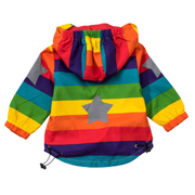 Star Rainbow Stripes Windbreaker Hoodie Jacket