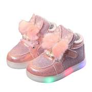 Furry Rabbit Ear LED Light Up Shoes