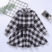 Sporty Plaid Shirt Dress
