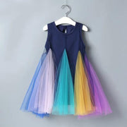 Rainbow Colorful Patching Dress