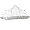 White mesh canopy over a gray surface on a white background