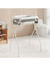 Foldable Baby Bath Tub with Stand, Built-in Thermometer,