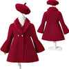Girls' Winter Coat with Plush Lapel – Warm Outdoor Jacket for Toddlers & Kids 2–7Y