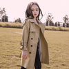 Girls' Long Trench Coat – England Style Windbreaker Jacket for Kids & Teens 4–13Y