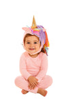 Kids Sunrise Peach Unicorn Costume – Magical Pajama Outfit with Golden Horn & Rainbow Mane