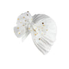 Joli bonnet brillant à nœud papillon pour bébé : joli turban de couleur unie