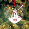 Personalized Broken Glass Snowman Ornament