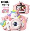 Unicorn Digital Kids Camera, 20MP 1080P HD Toddler Selfie Camera with 2-Inch IPS Screen, Shockproof Silicone Case, 32GB Card, and Puzzle Games (Best Gift for Girls & Boys)