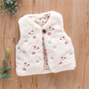 Gilet en fourrure brodé de fleurs pour petites fashionistas