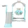 Balancoire et toboggan pour tout-petits, ensemble de cadre d'escalade pour jardin intérieur et extérieur pour enfants de 3 à 6 ans, vert et rose