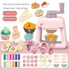 Kids DIY Color Clay Kitchen Maker Set – Ice Cream, Noodle & Burger Machine with 12 Colors & Molds