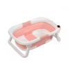 Baignoire pliable pour bébé avec thermomètre et coussin moelleux – Baignoire de voyage portable pour nouveau-nés et tout-petits