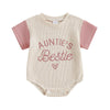 Summer Baby Girl Romper – Contrast Color Letter Embroidery