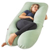 U-Shaped Pregnancy Pillow – 55" Cooling Maternity Body Pillow with Bamboo Rayon Cover for Pregnant Women