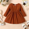 Robe de soirée côtelée pour nouveau-né fille