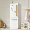 Wooden play kitchen fridge for kids with magnetic door