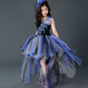 Black and Purple Halloween Party Trailing Tutu Dress