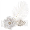Vintage Rose Feather Lace Headband