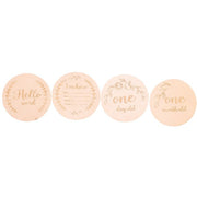 Month Milestone Cards Wooden  Recording Number Set
