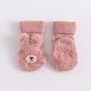 Chaussettes antidérapantes chaudes en forme d'animaux pour bébés