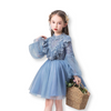 Layering Embroidered Lace Cape Collar Puff Sleeves Princess Dress